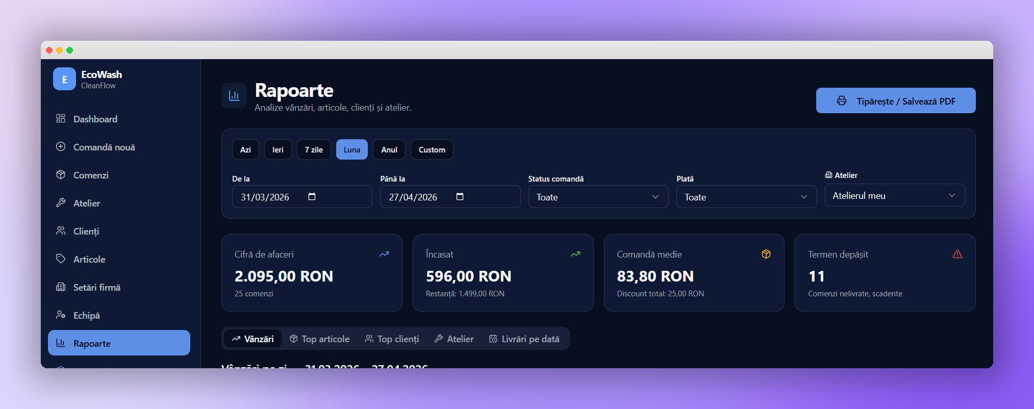 Rapoarte care îți spun unde stai